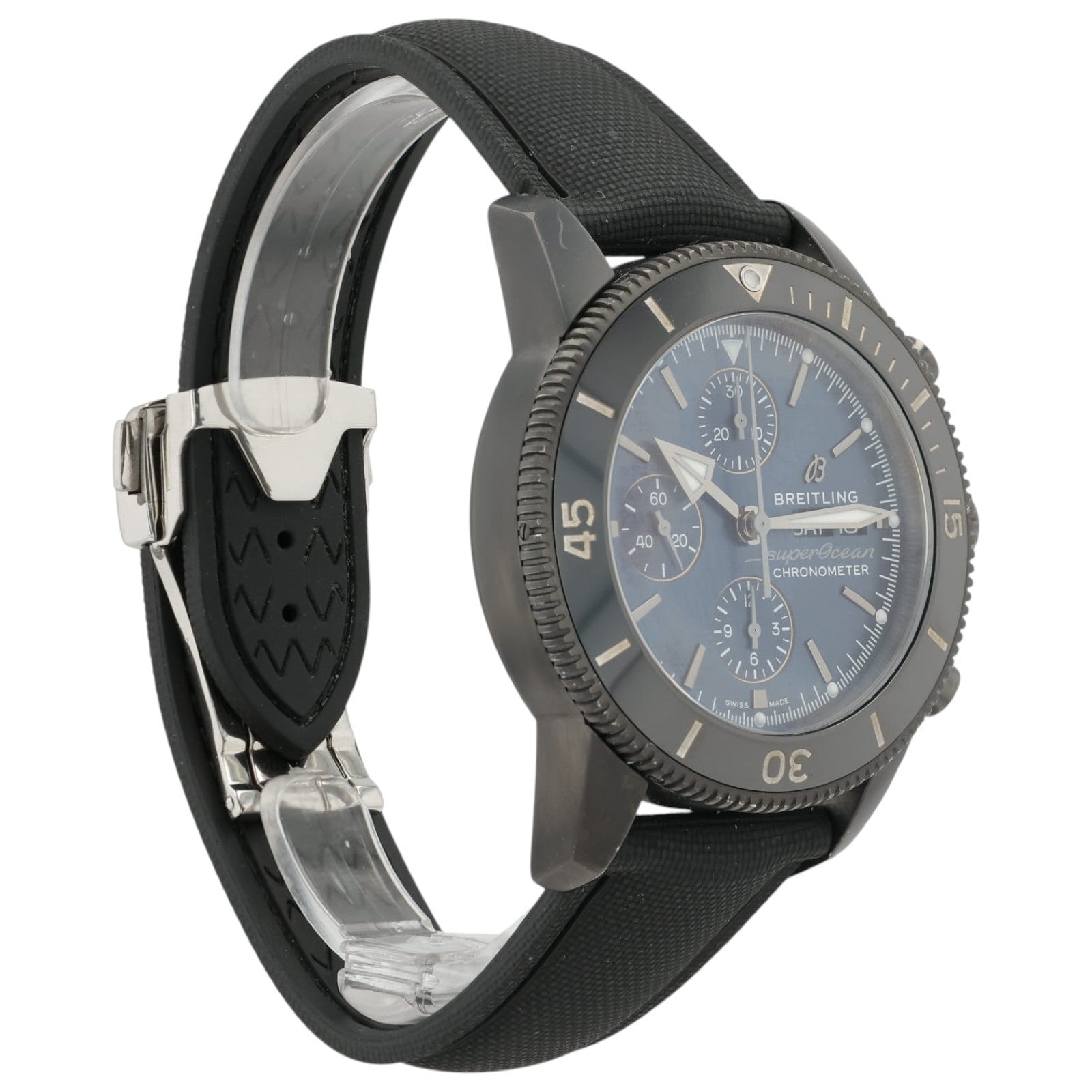 Breitling Superocean Blue Dial Stainless Steel 44mm Automatic Mens Watch M13313