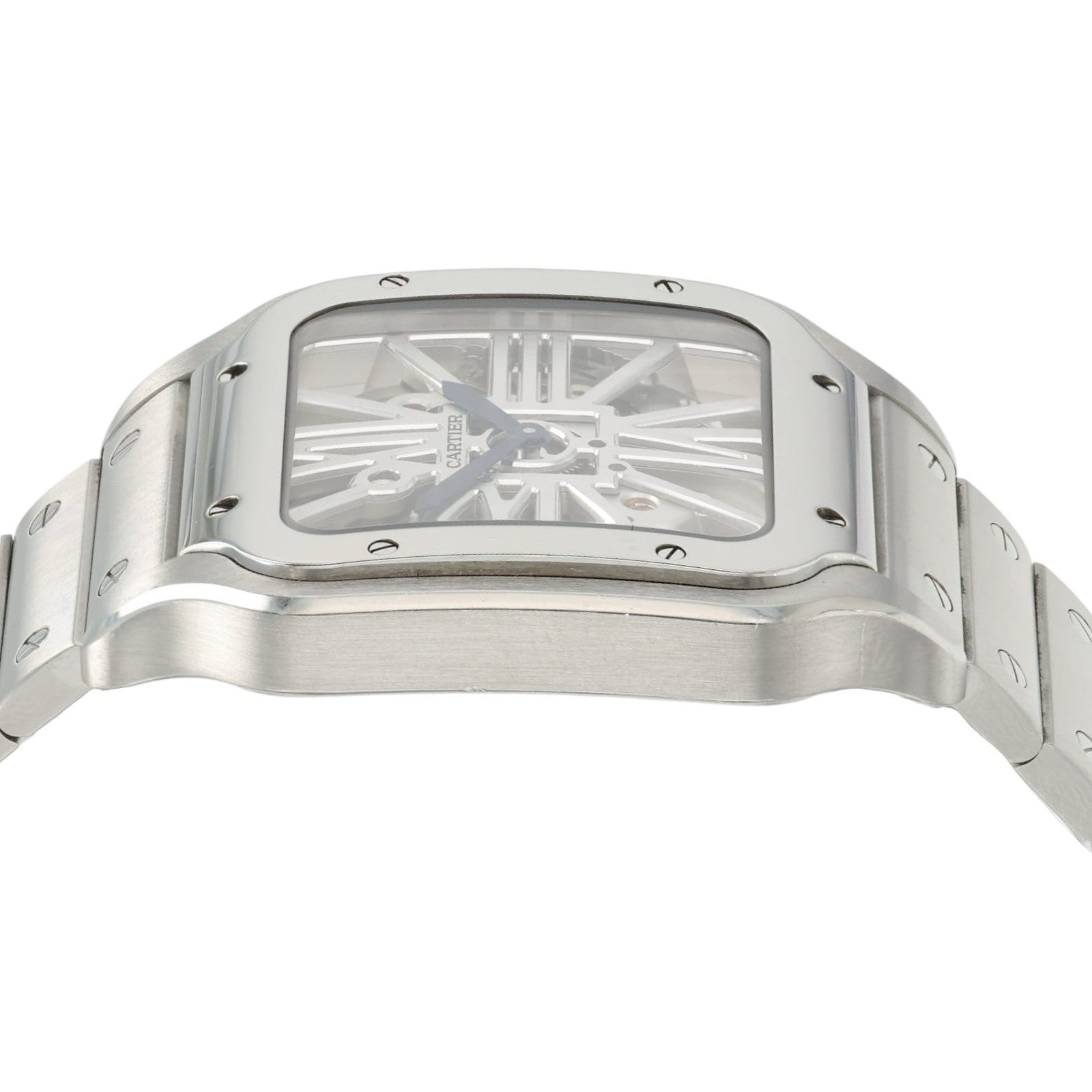 Cartier Santos Skeleton Dial Stainless Steel 40mm Manual Mens Watch WHSA0007