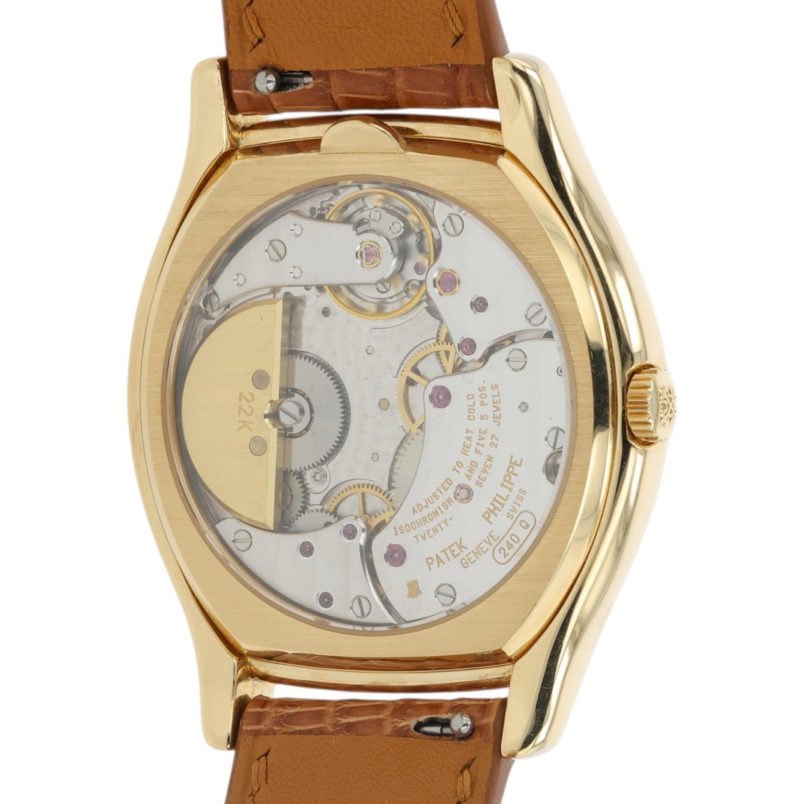 Patek Philippe Perpetual Calendar Silver Dial 18k Yellow Gold 42x35mm Mens 5040J