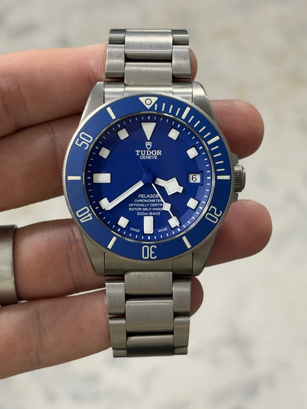 2022 Tudor Pelagos Date Blue Dial Titanium Men's Watch 25600TB - W/ Papers
