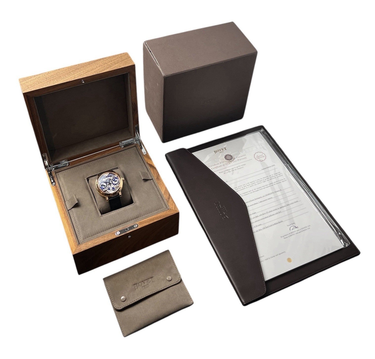 Bovet Recital 27 Silver & Blue Dial 18k Red Gold 46.3mm Manual Wind R270001-14