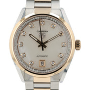 Tag Heuer Carrera MOP Dial 18k Rose Gold & Steel 36mm Automatic Unisex WBN2351