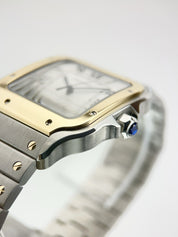 Cartier Santos Gold & Steel Silver Dial 40mm Automatic Men’s Watch W2SA0009