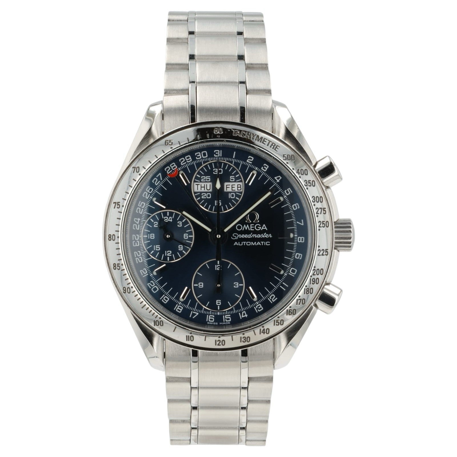 Omega Speedmaster Blue Dial Stainless Steel 39mm Automatic Mens Watch 3523.80.00