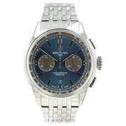 Breitling Premier B01 Blue Dial Stainless Steel 42mm Automatic Mens Watch AB0118