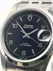 Tudor Prince Date Stainless Steel Black Dial 34mm Automatic Men’s Watch 74000