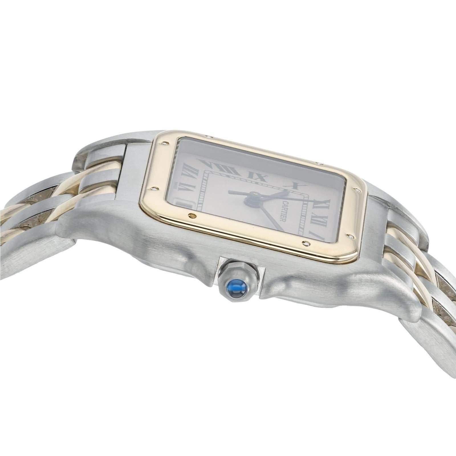 Cartier Panthere Silver Dial Gold and Steel 27mm Quartz Unisex Watch 110000R