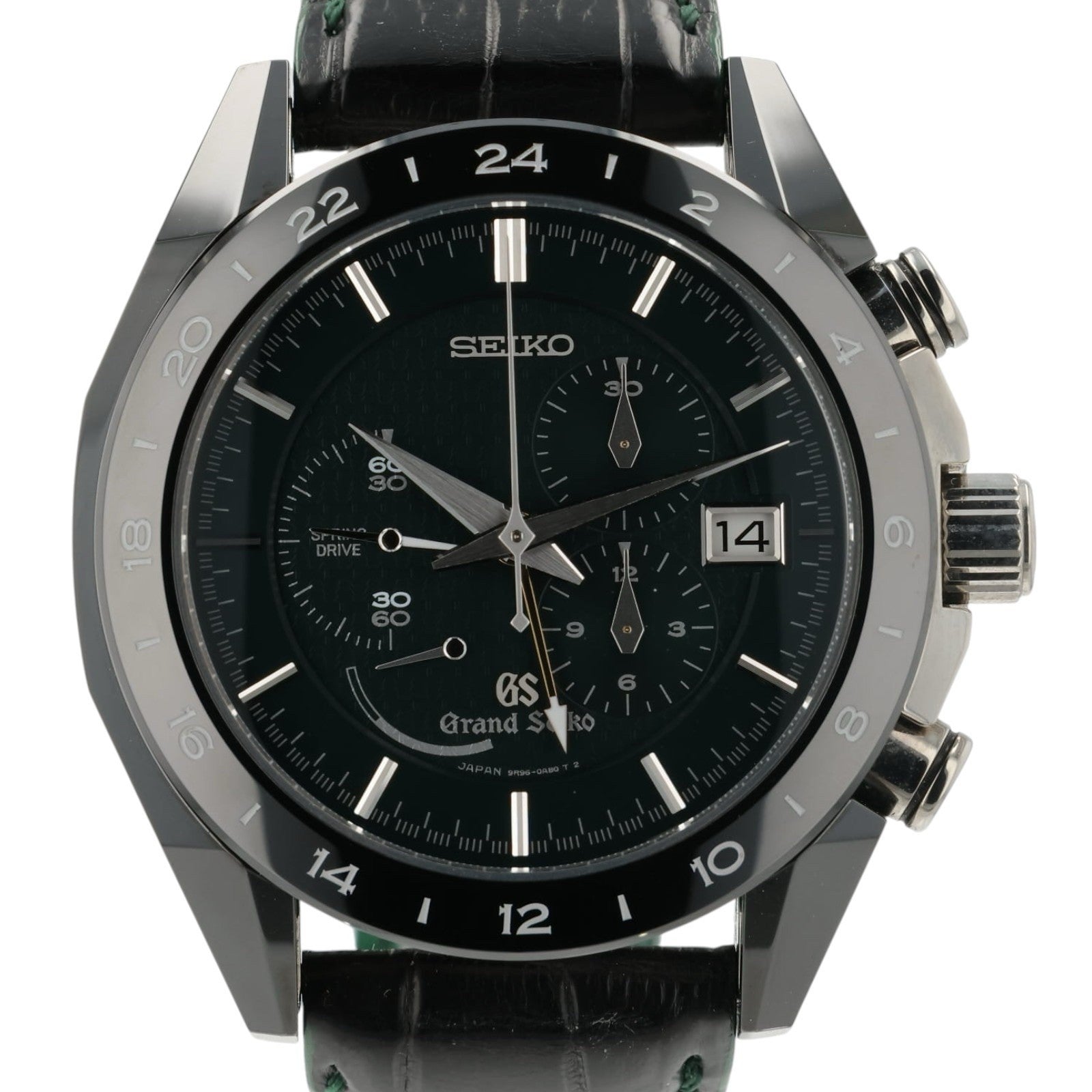 Grand Seiko Green Dial Ceramic 46mm Automatic Movement Men’s Watch SBGC017