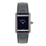 Cartier Tank Must De Cartier Steel Black 33mm Quartz Mens Watch WSTA0072