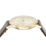 Omega Seamaster Deville Silver Dial 14k Solid Gold 34mm Automatic Mens 166.002