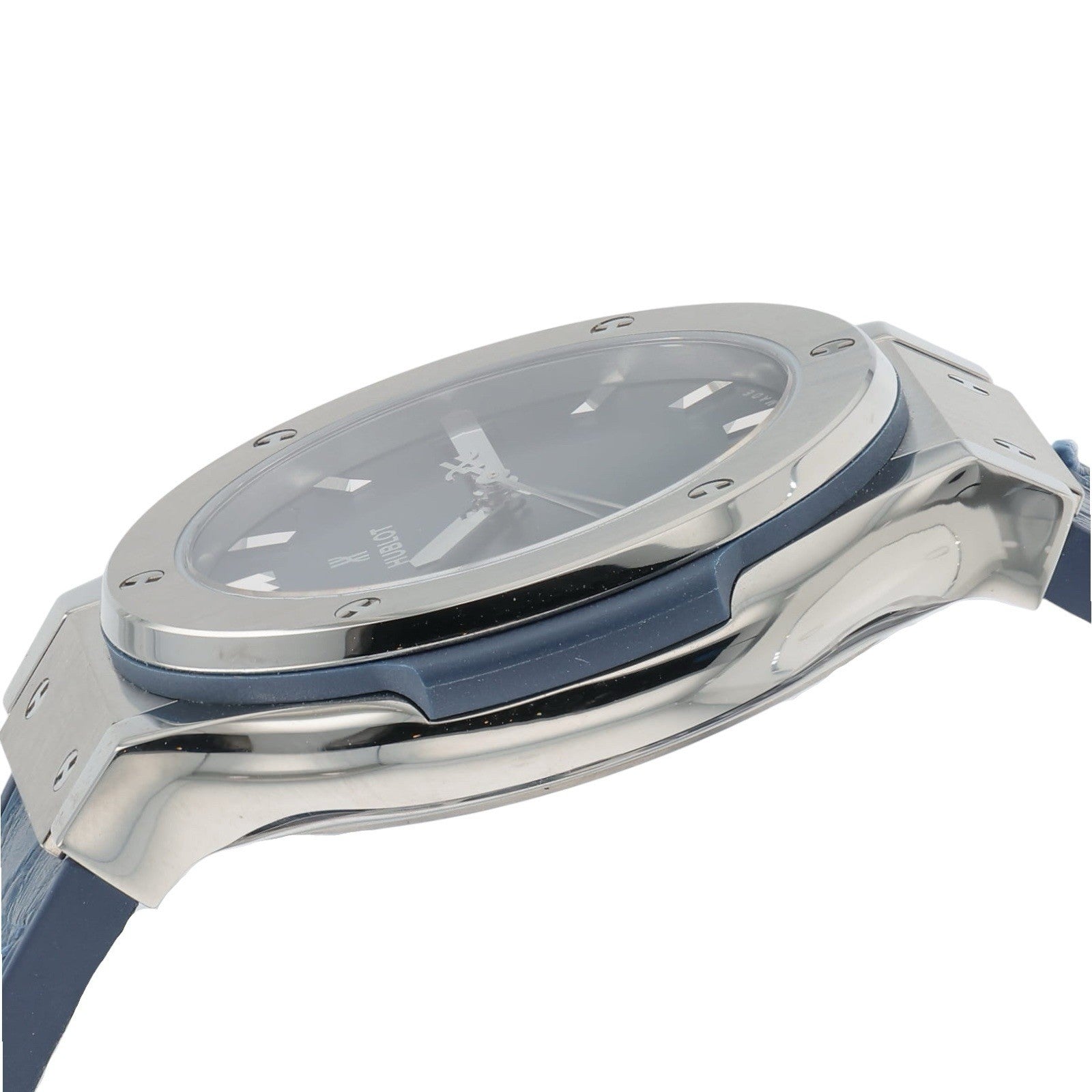 Hublot Classic Fusion Titanium Blue Dial 33mm Quartz Unisex Watch 581.NX.7170.LR