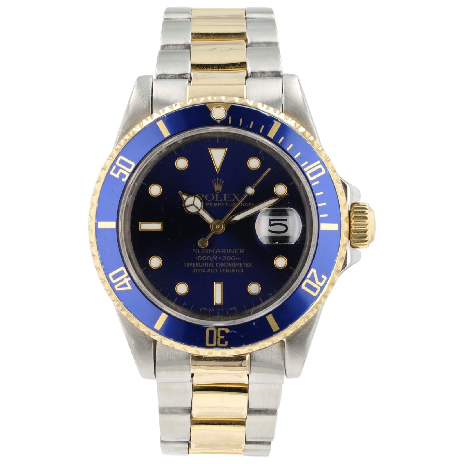 Rolex Submariner Blue Dial Stainless Steel 40mm Automatic Mens Watch 16803