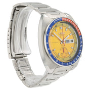 Seiko Pogue Chrono Yellow Dial Stainless Steel Automatic Men's Watch 6139-6002