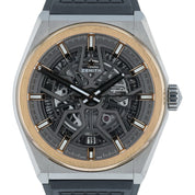 Zenith Defy Classic Skeleton Gray Dial Gold Bezel Auto Men's Watch 87.9001.670