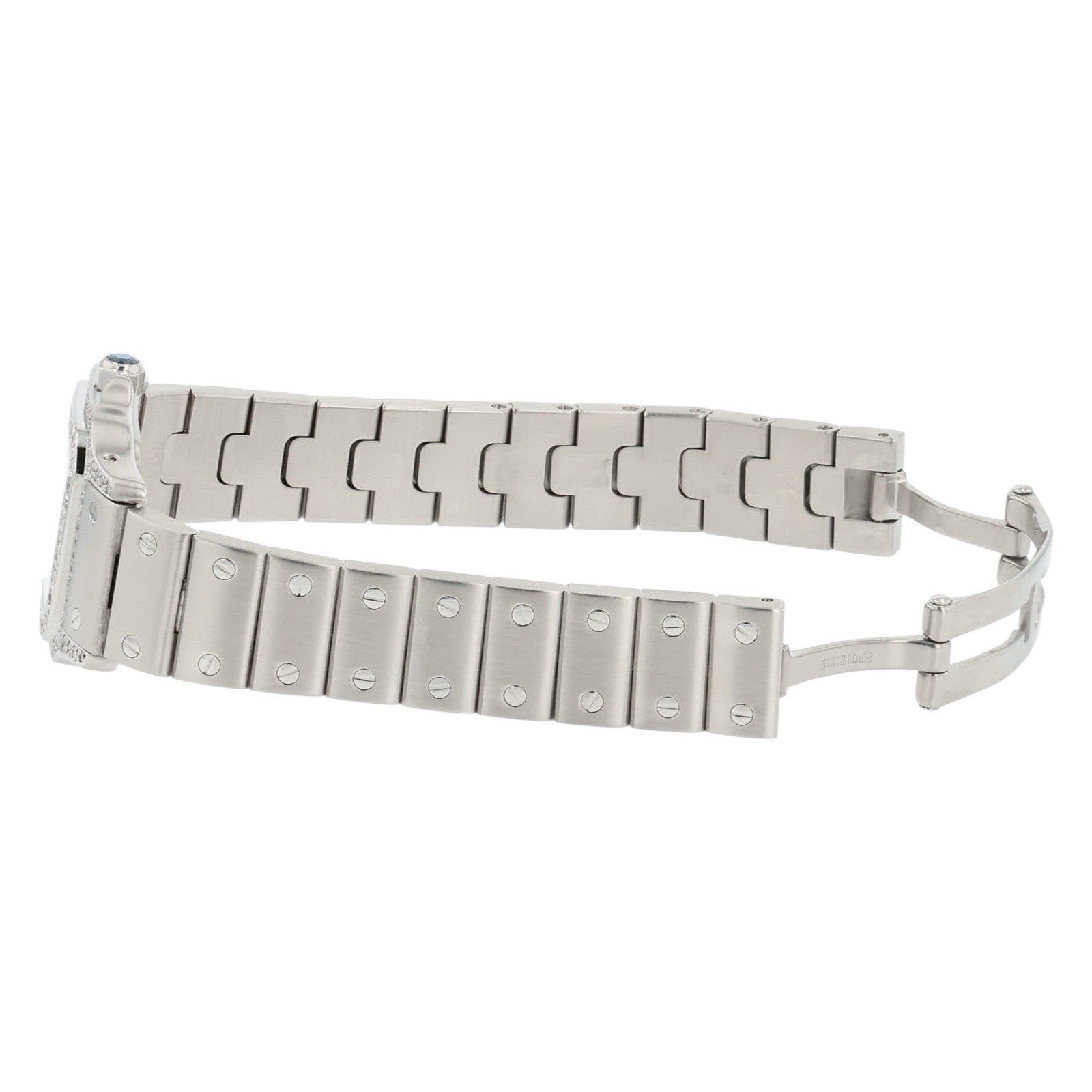 Cartier Santos White Dial Stainless Steel 24mm Quartz Women’s Watch W20056D6