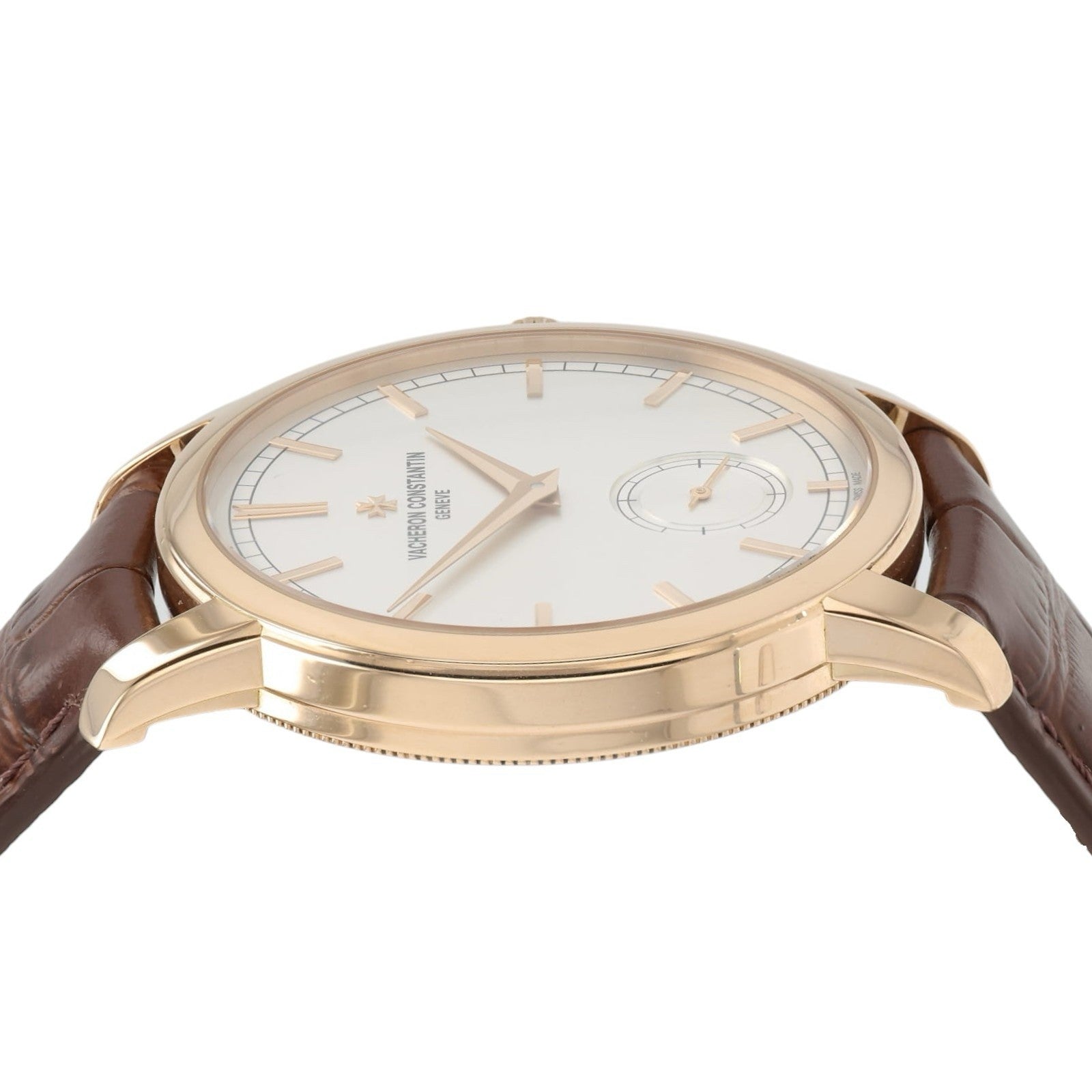 Vacheron Constantine Silver Dial 18k Rose Gold 38mm Manual Wind Mens Watch 82172