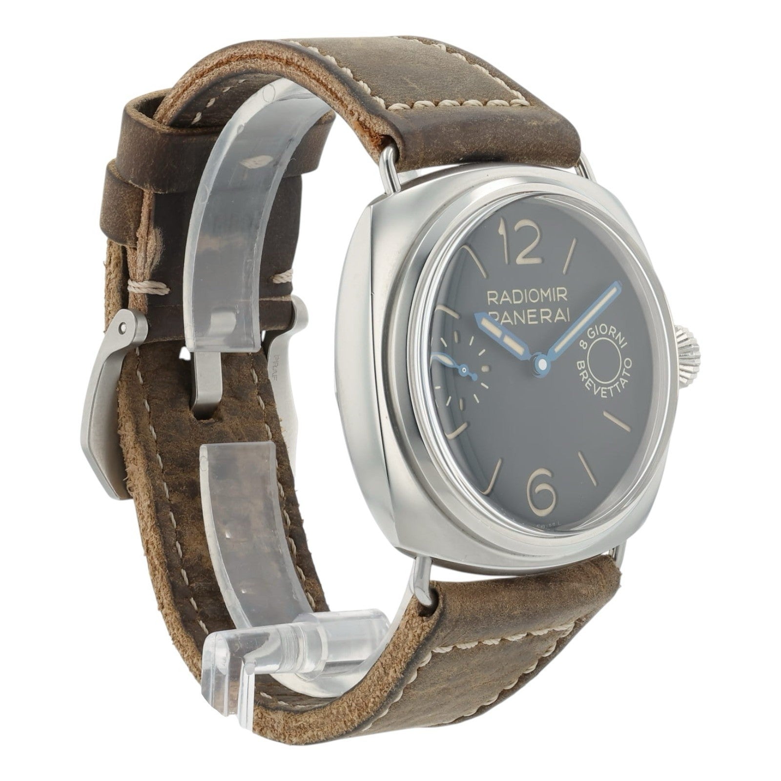 Panerai Radiomir Black Dial Stainless Steel 45mm Manual Wind Mens Watch PAM00992