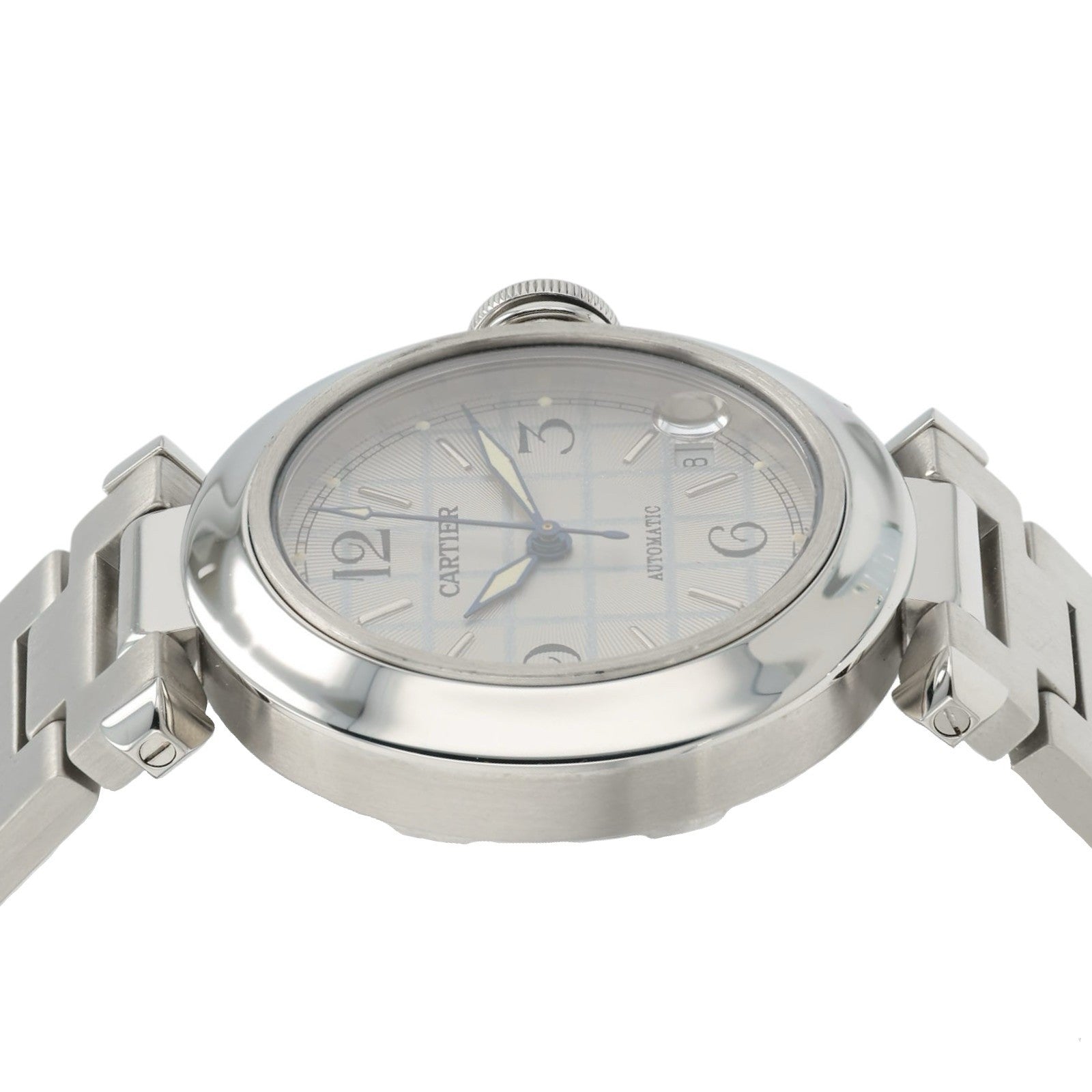 Cartier Pasha Gray Dial Stainless Steel 35mm Automatic Movement Mens Watch 2324