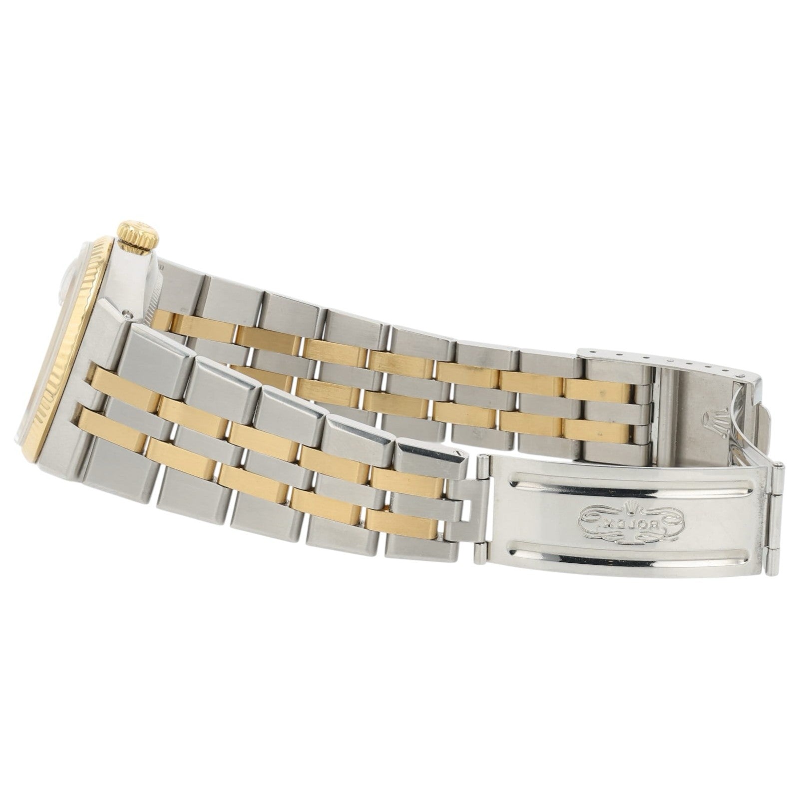 Rolex Datejust Oysterquartz Gold & Steel 36mm Gold Dial Quartz Men’s Watch 17013