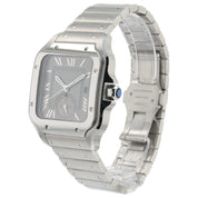 NEW Cartier Santos Dual Time Gray Dial 40mm Automatic Men's Watch WSSA0076