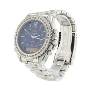 Breitling Pluton Chrono Blue Dial Stainless 41mm Quartz Men’s Watch A51038