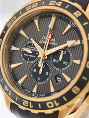 Omega Seamster Aqua Terra 18k Rose Gold Grey Dial 44mm Mens 231.53.44.52.06.001