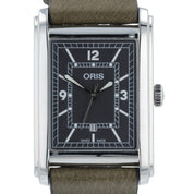 Oris Rectangular Stainless Steel Green Dial 25x38mm Automatic Mens Watch 7783
