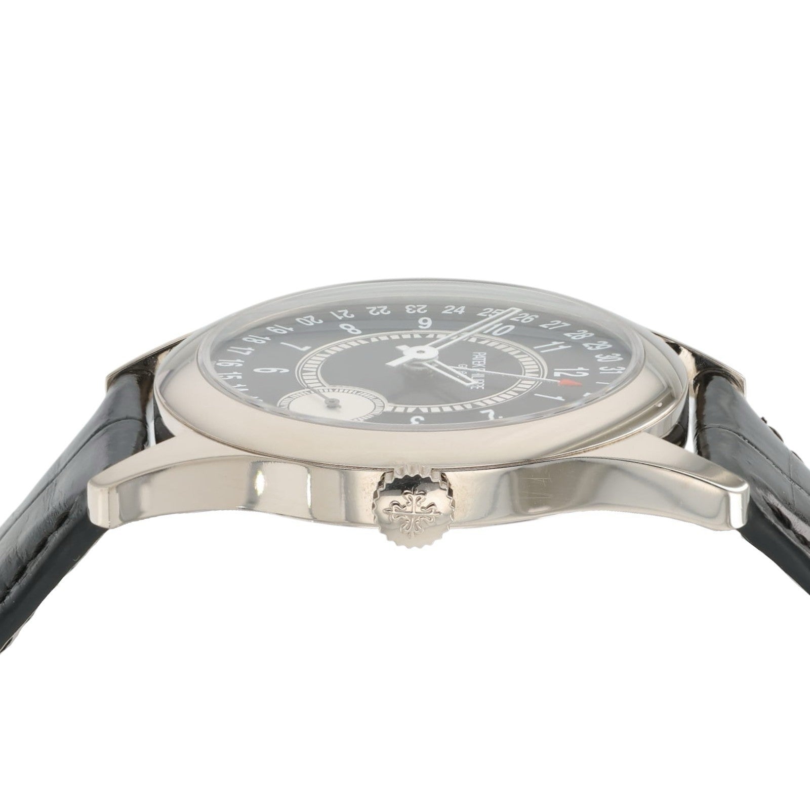 Patek Calatrava Black Dial 18k White Gold 39mm Automatic Movement Men’s 6006G