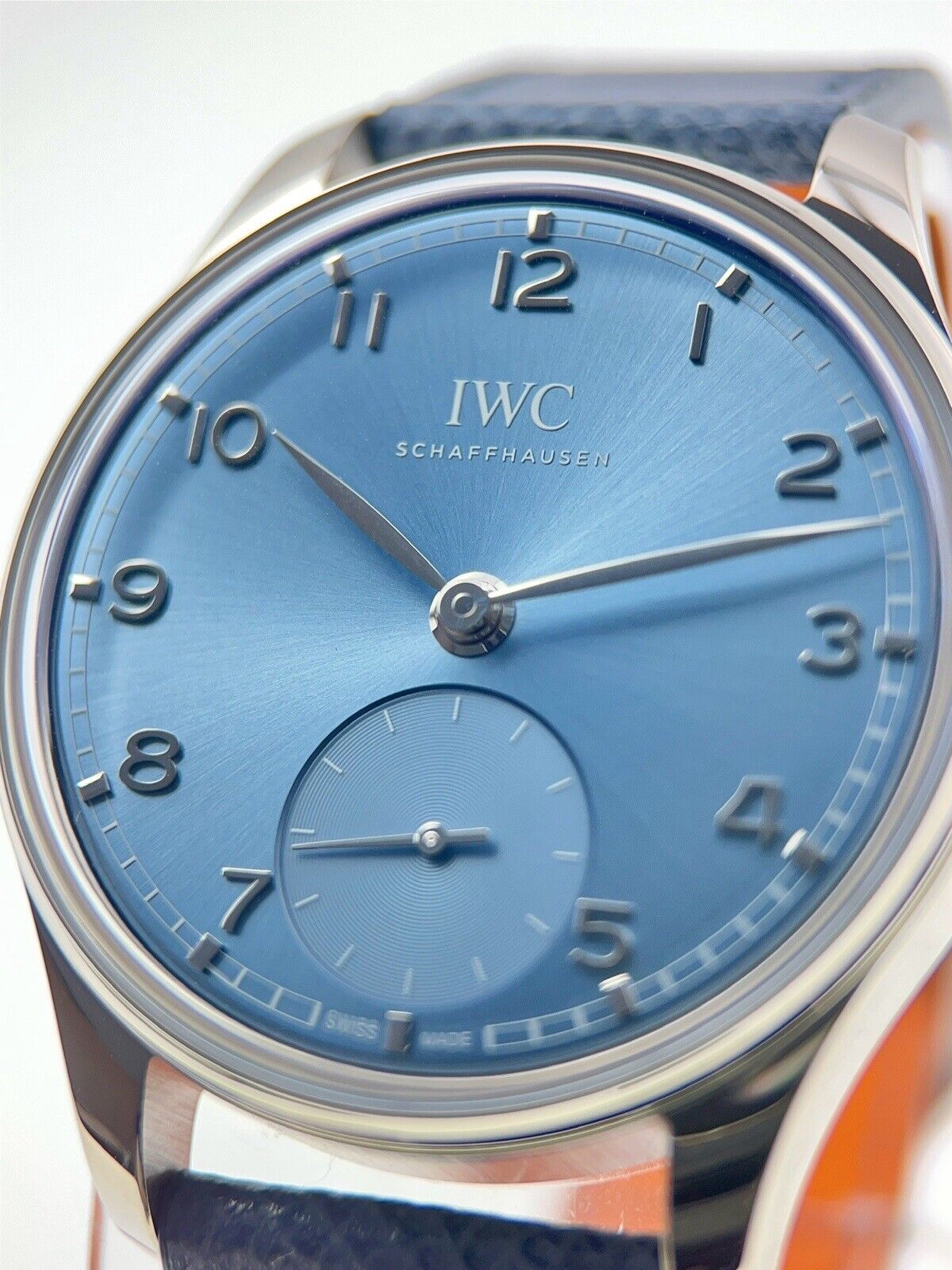 IWC Portuguese 18k White Gold Blue Automatic Men’s Watch IW358402 - Box/Papers