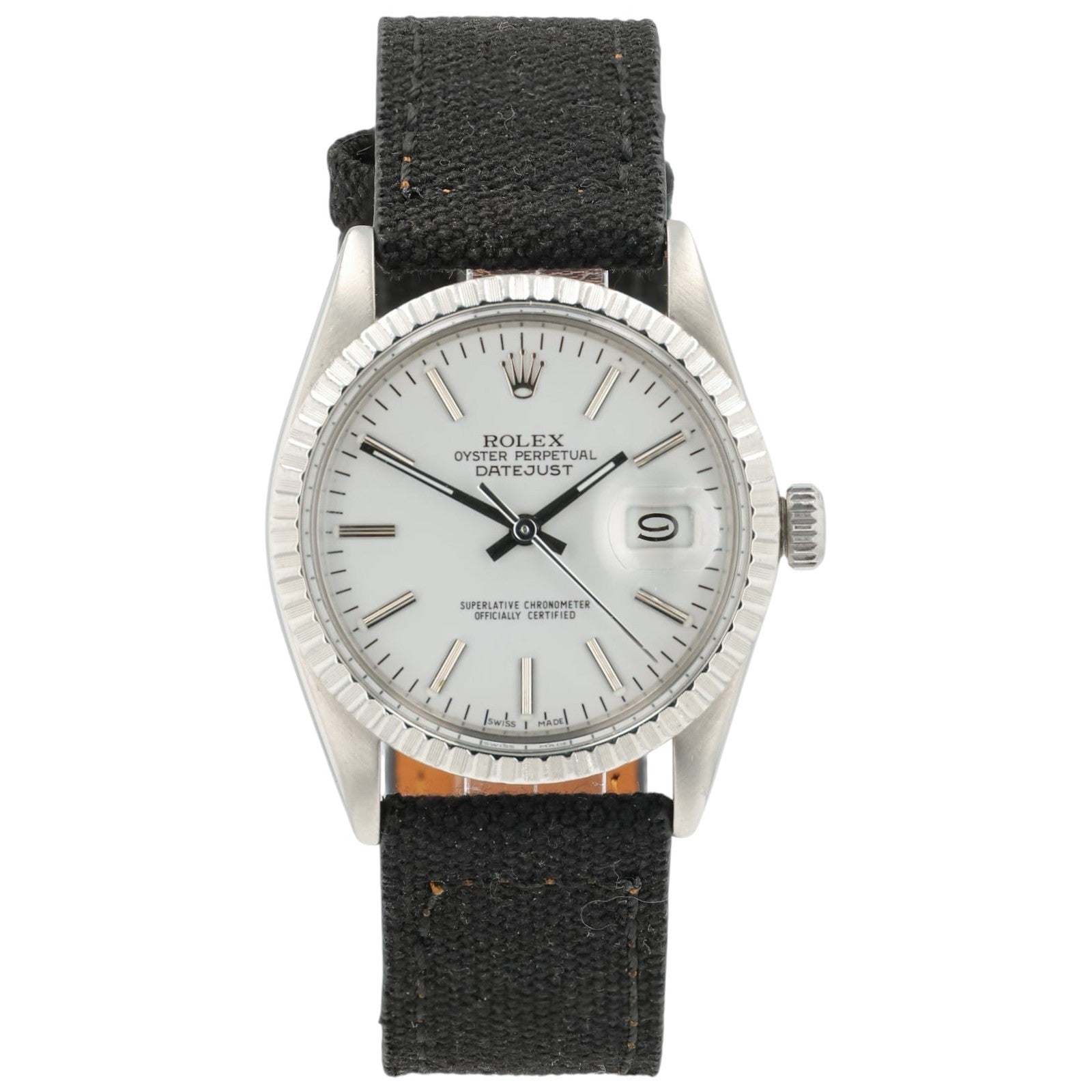 Rolex Datejust White Dial Stainless Steel 36mm Automatic Men’s Watch 16030