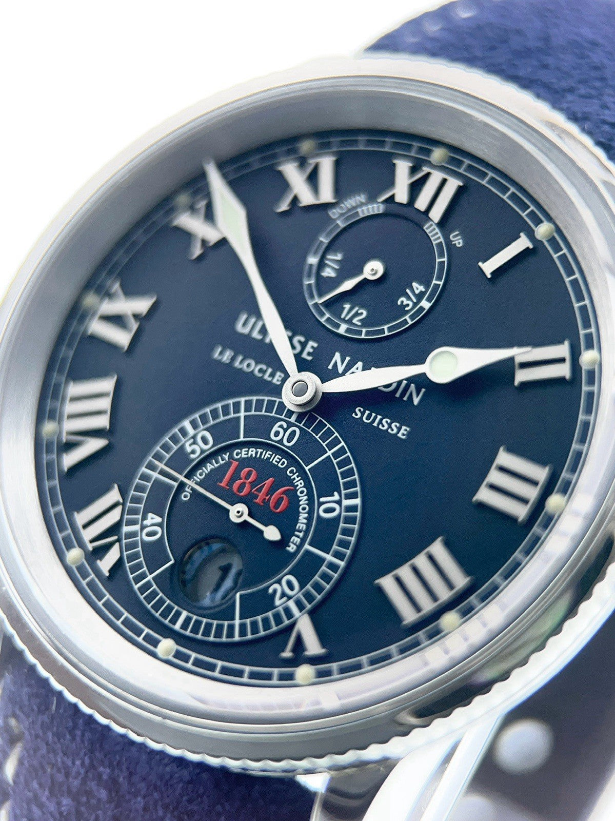 Ulysse Nardin Marine Stainless Steel Blue Dial 38mm Automatic Men's Watch 263-22