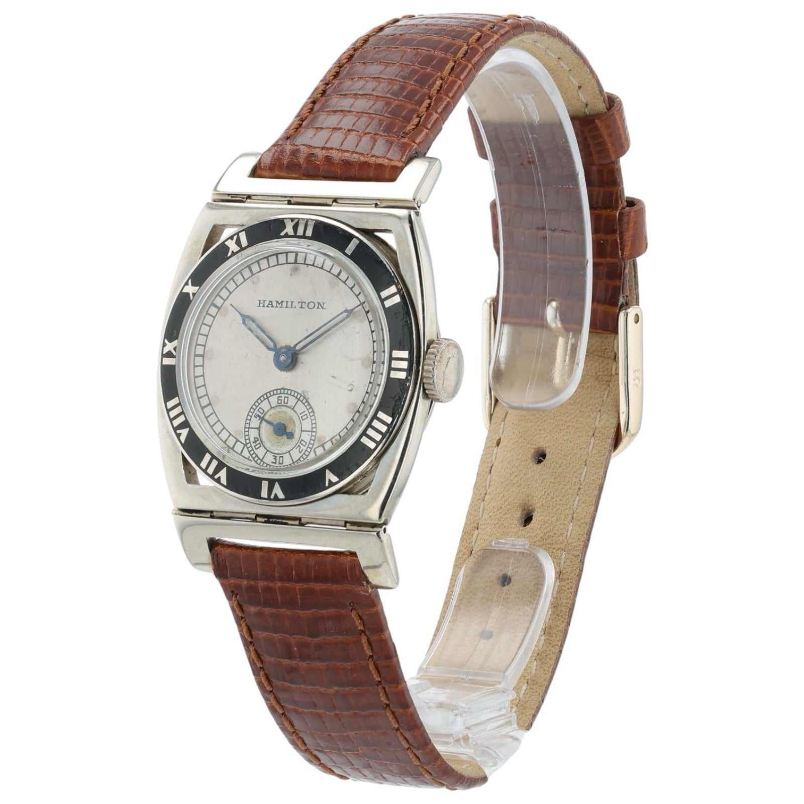 Hamilton Piping Rock Silver Dial 14k White Gold 29x43mm Manual Wind Men’s Watch