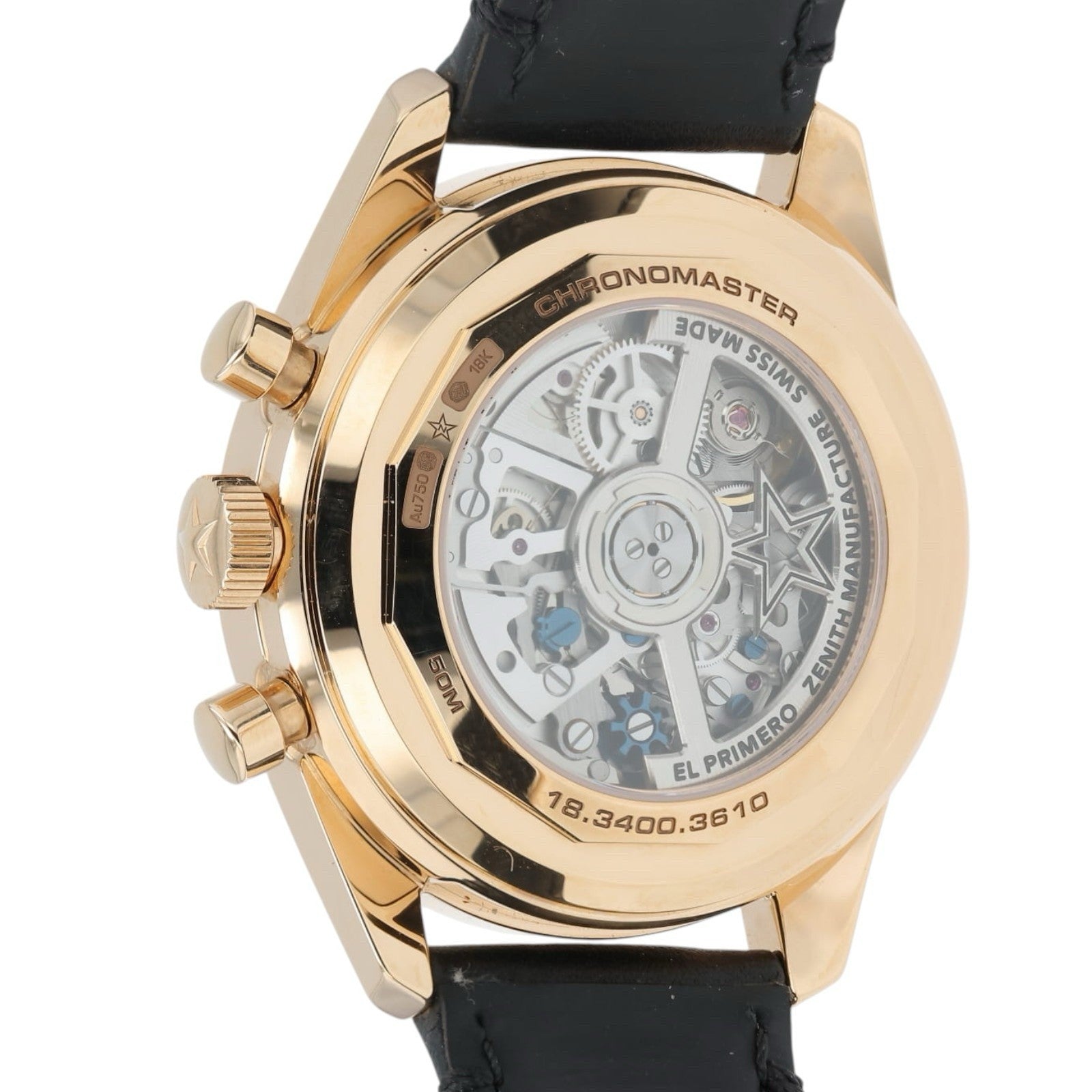 Zenith Chronomaster Black Dial 18k Rose Gold 38mm Automatic Men’s 18.3400.3610