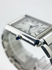 Cartier Tank Stainless Steel Silver Dial 31mm Automatic Men’s Watch WSTA0053