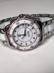 TAG Heuer Formula 1 WAH1319  Pink White Ceramic & Steel Quartz 31mm Date Watch