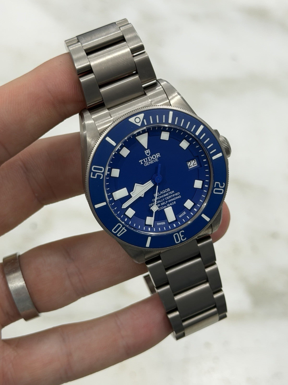 2026 Tudor Pelagos Date Blue Dial Titanium Men's Watch 25600TB - Box & Papers