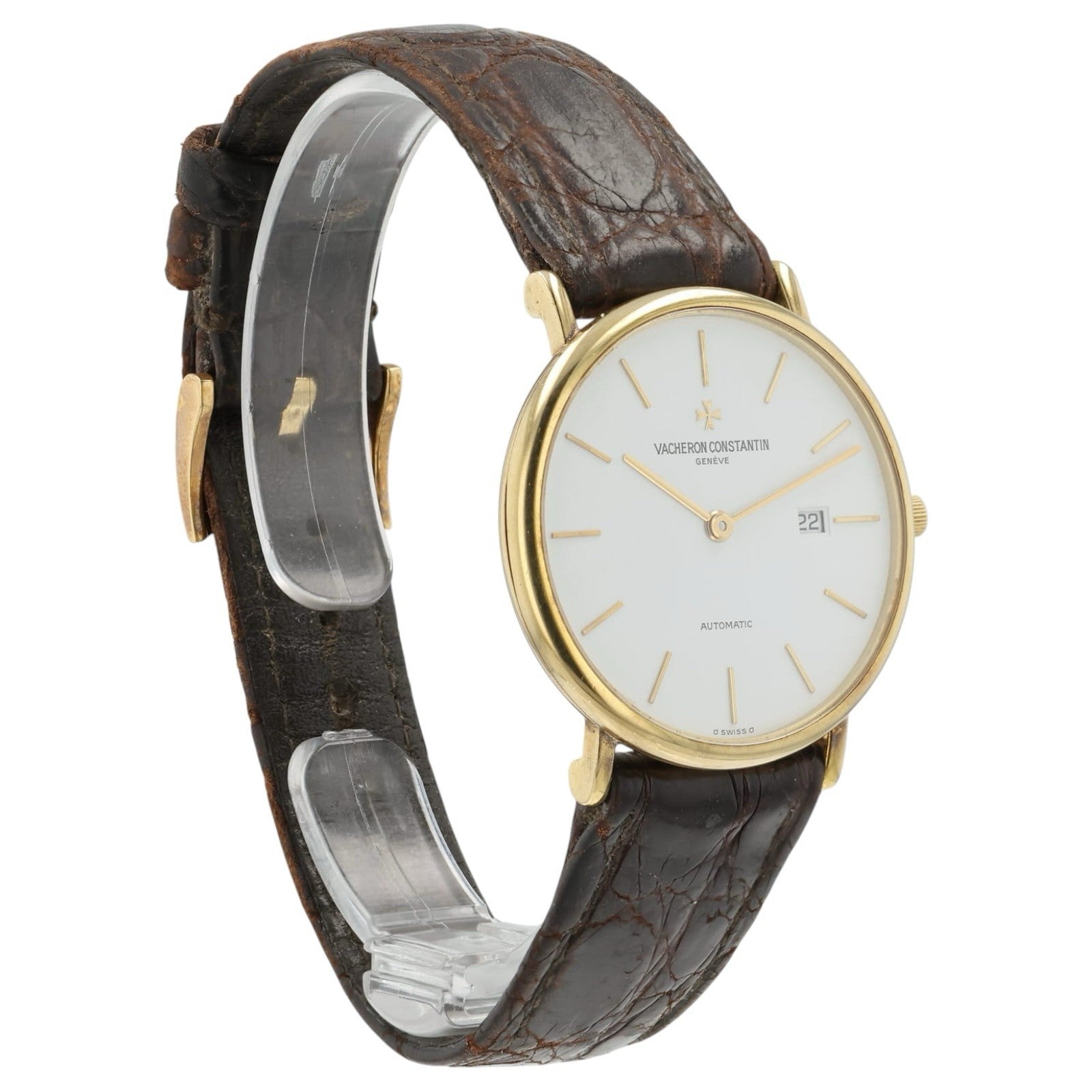 Vacheron Constantin White Dial 18k Yellow Gold 32mm Automatic Men’s Watch 48002