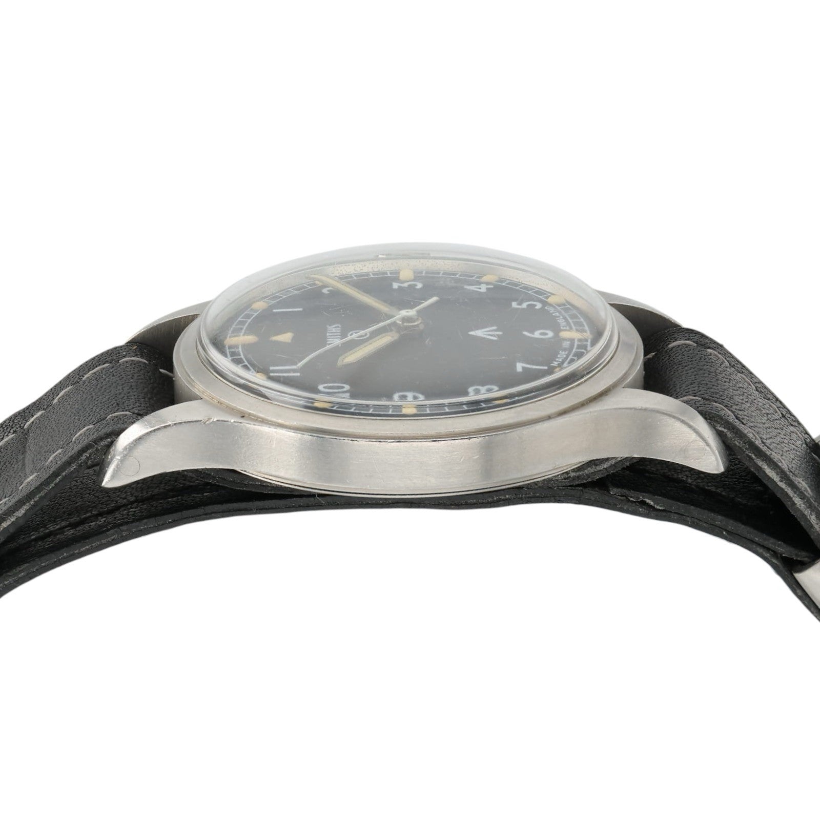 Smiths W10 Black Dial Stainless Steel 35mm Manual Wind Men’s Watch W10