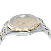 Tudor Prince Date Day Champagne Dial Steel and Gold 36mm Factory Diamond 76213