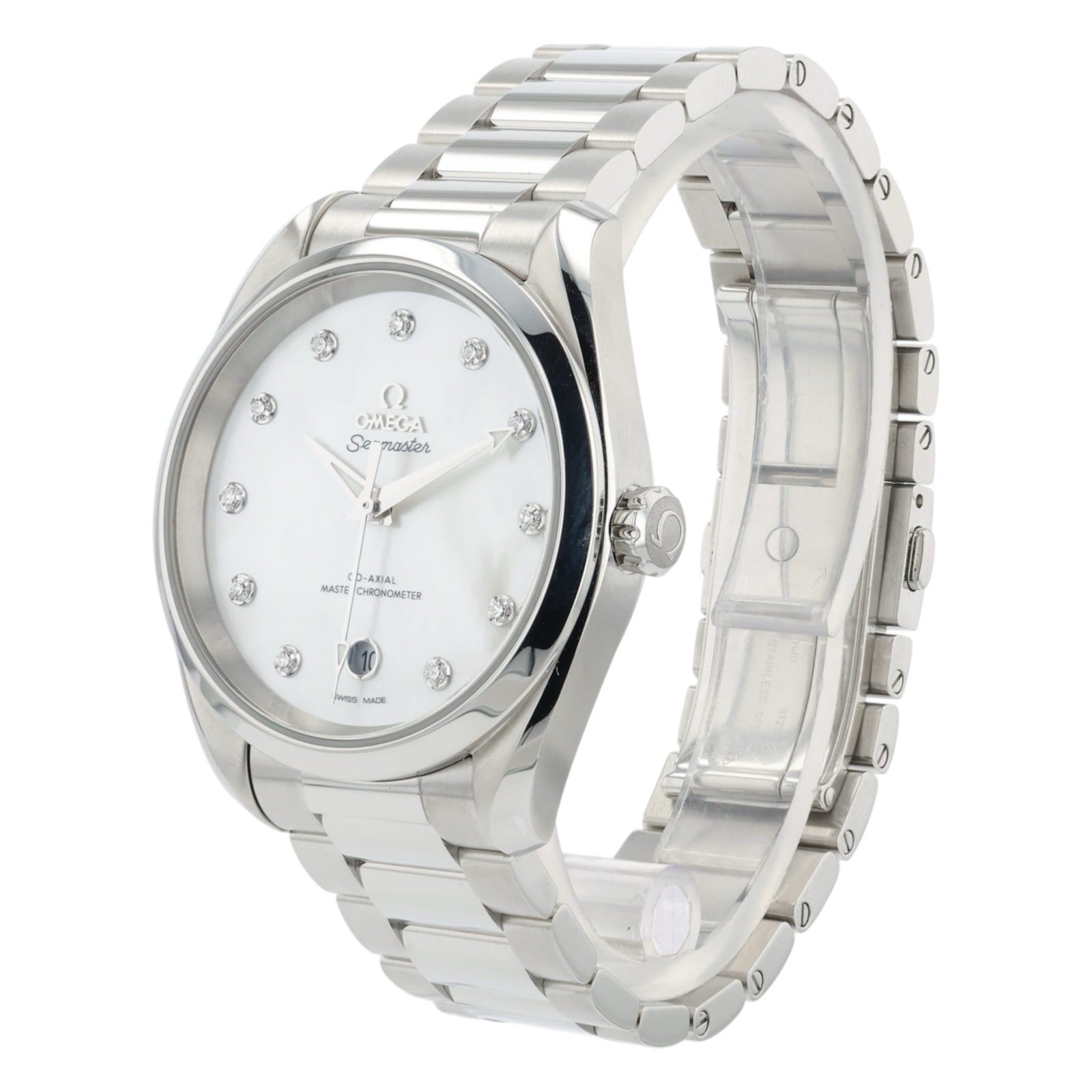 Omega Seamaster MOP Silver Dial Steel 38mm Automatic Mens 220.10.38.20.55.001