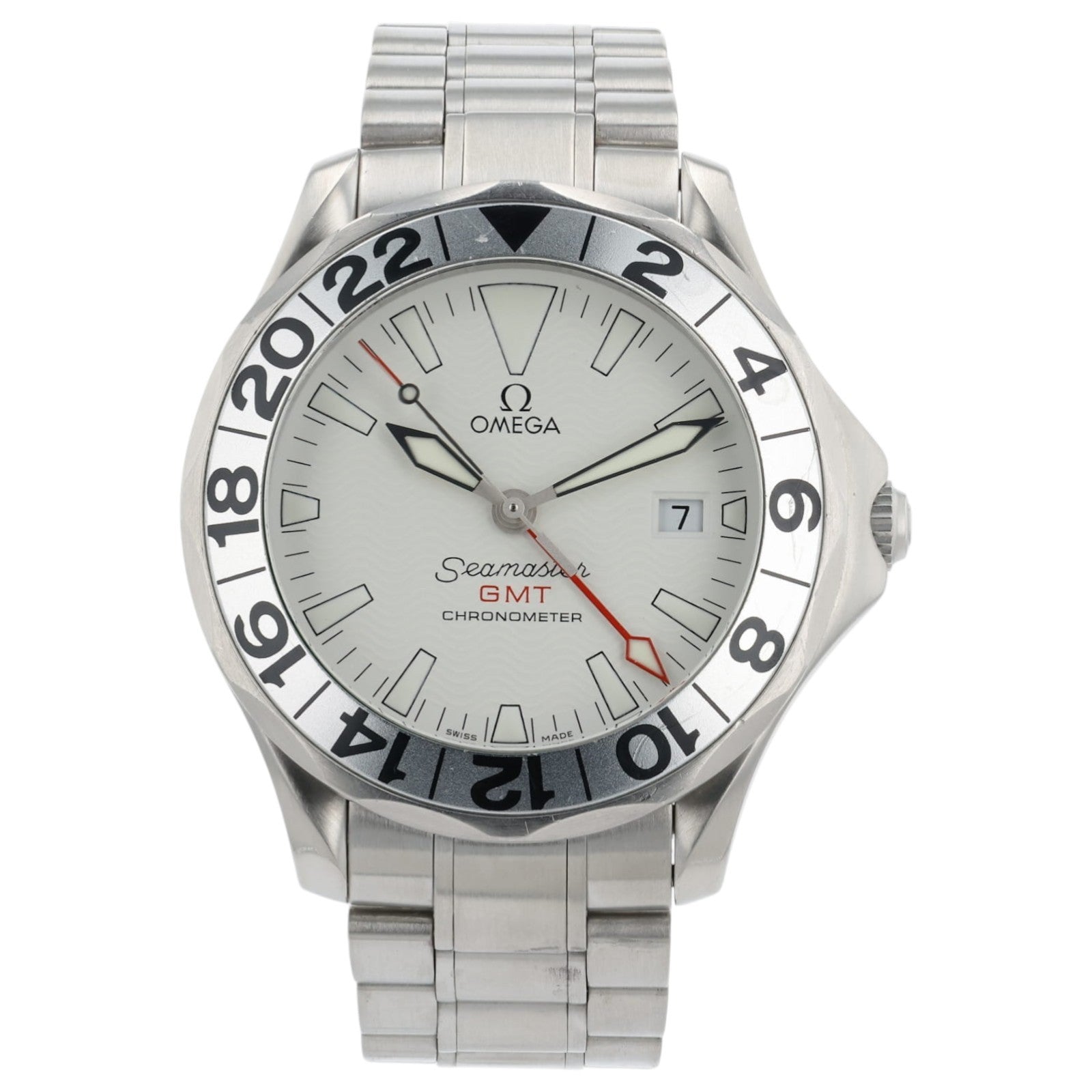 Omega Seamaster "Great White" GMT Chronometer White Dial Automatic 41mm Watch