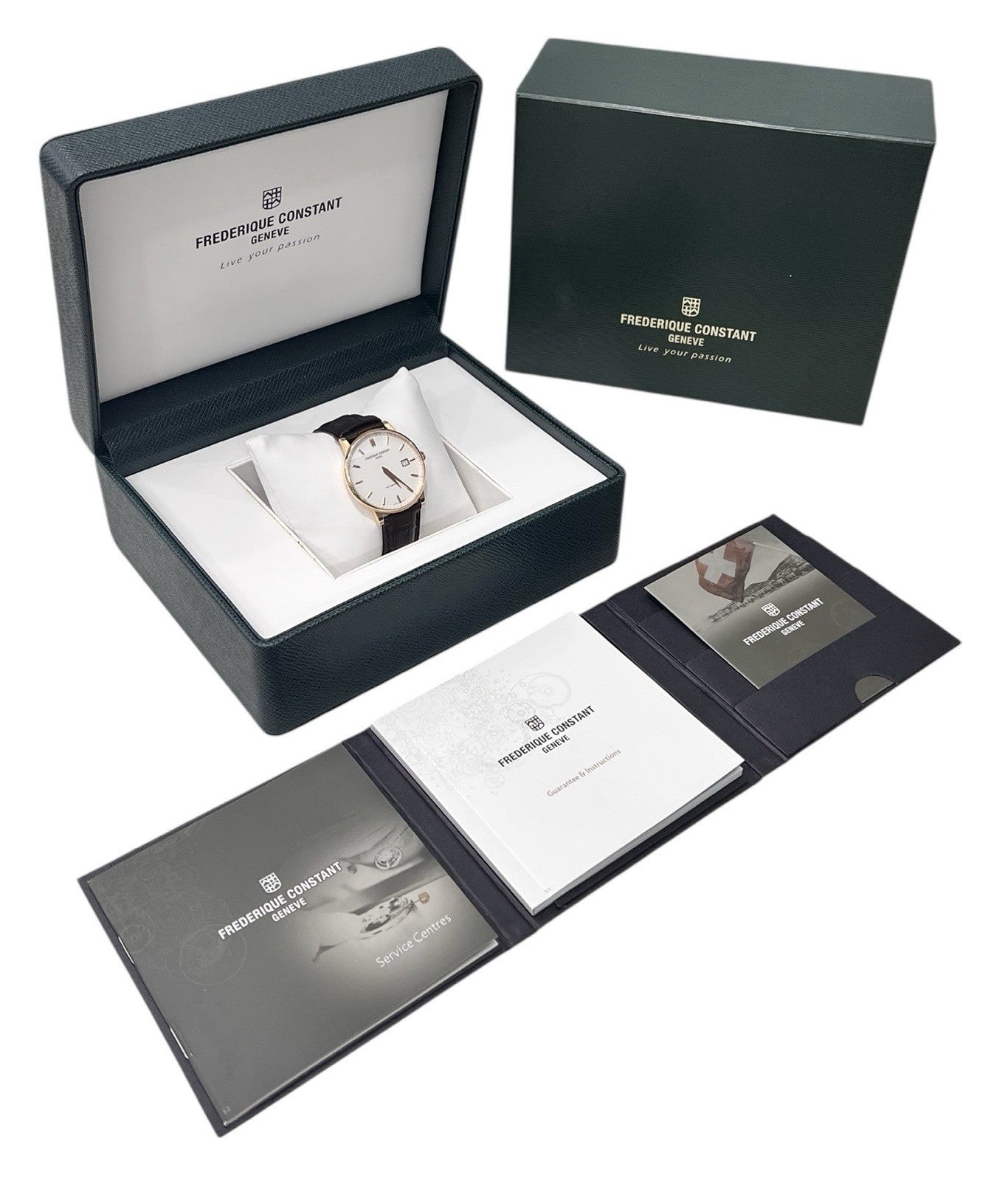 Frederique Constant Slim Line 18k Rose Gold White Dial 40mm Automatic FC-316V5B9