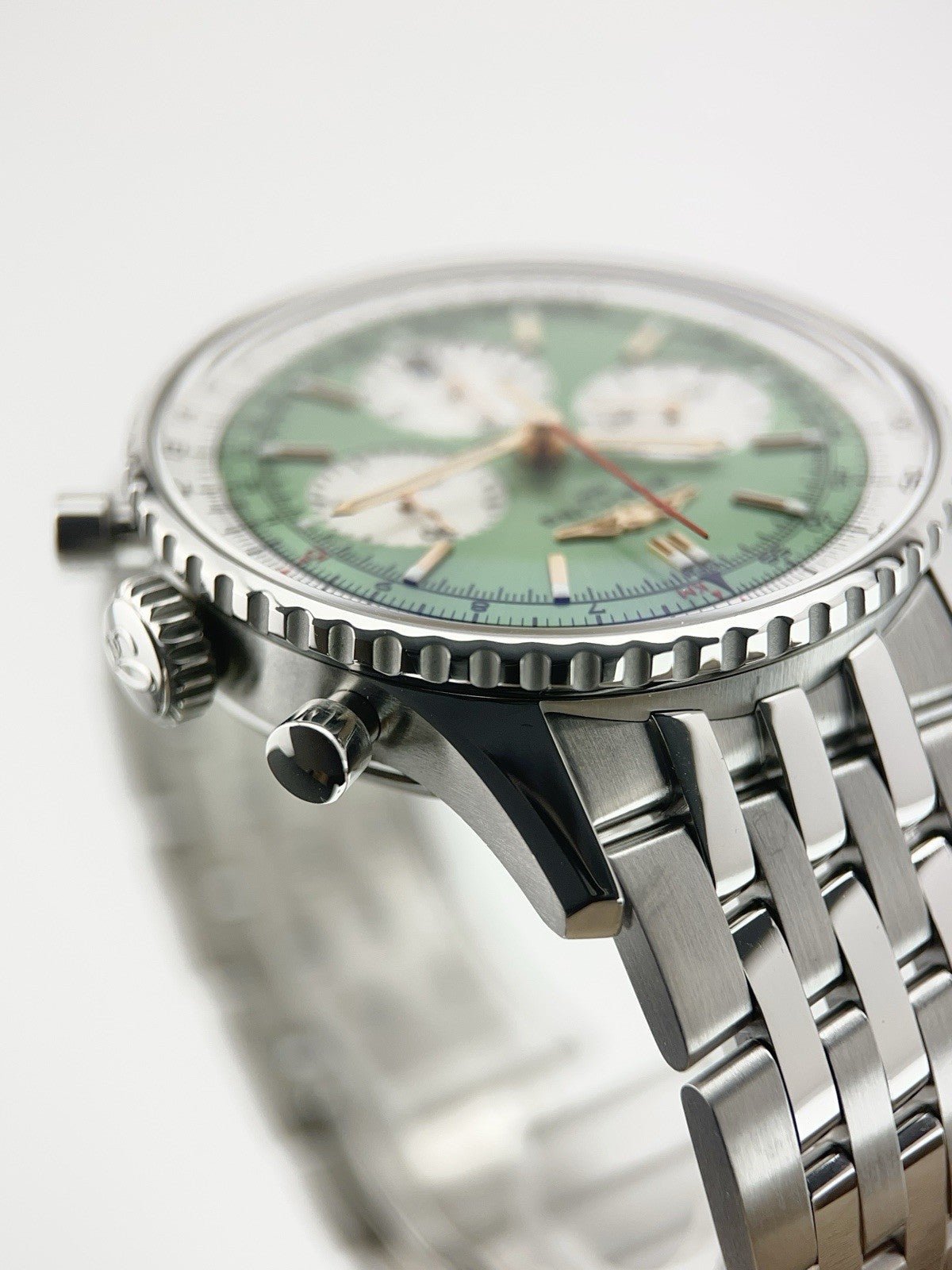 Breitling Navitimer Stainless Steel Green Dial 41mm Automatic Men’s Watch AB0139