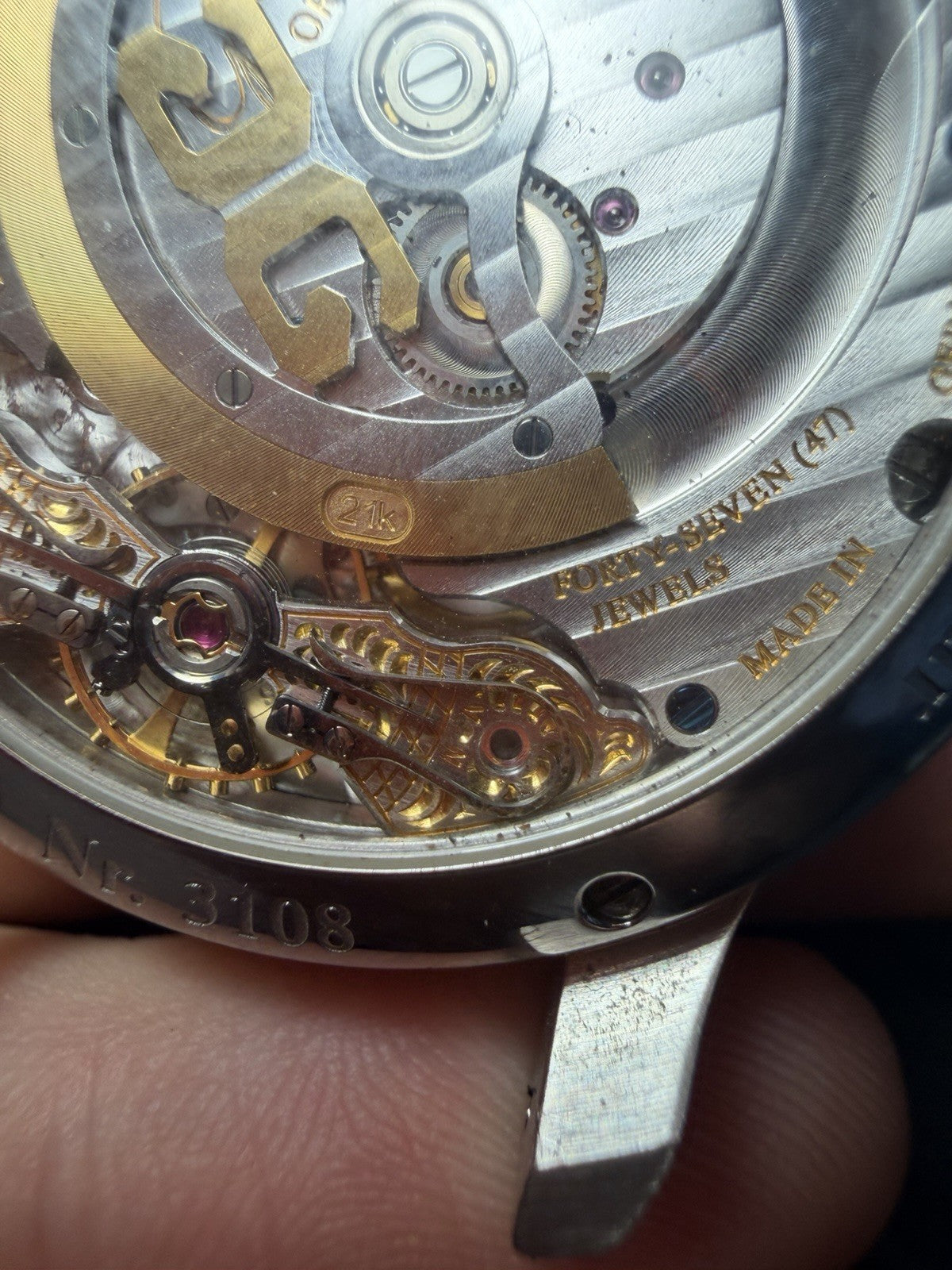 Glashutte PanoMaticLunar Steel Silver Dial Watch 1-90-02-42-32-61 - FOR PARTS
