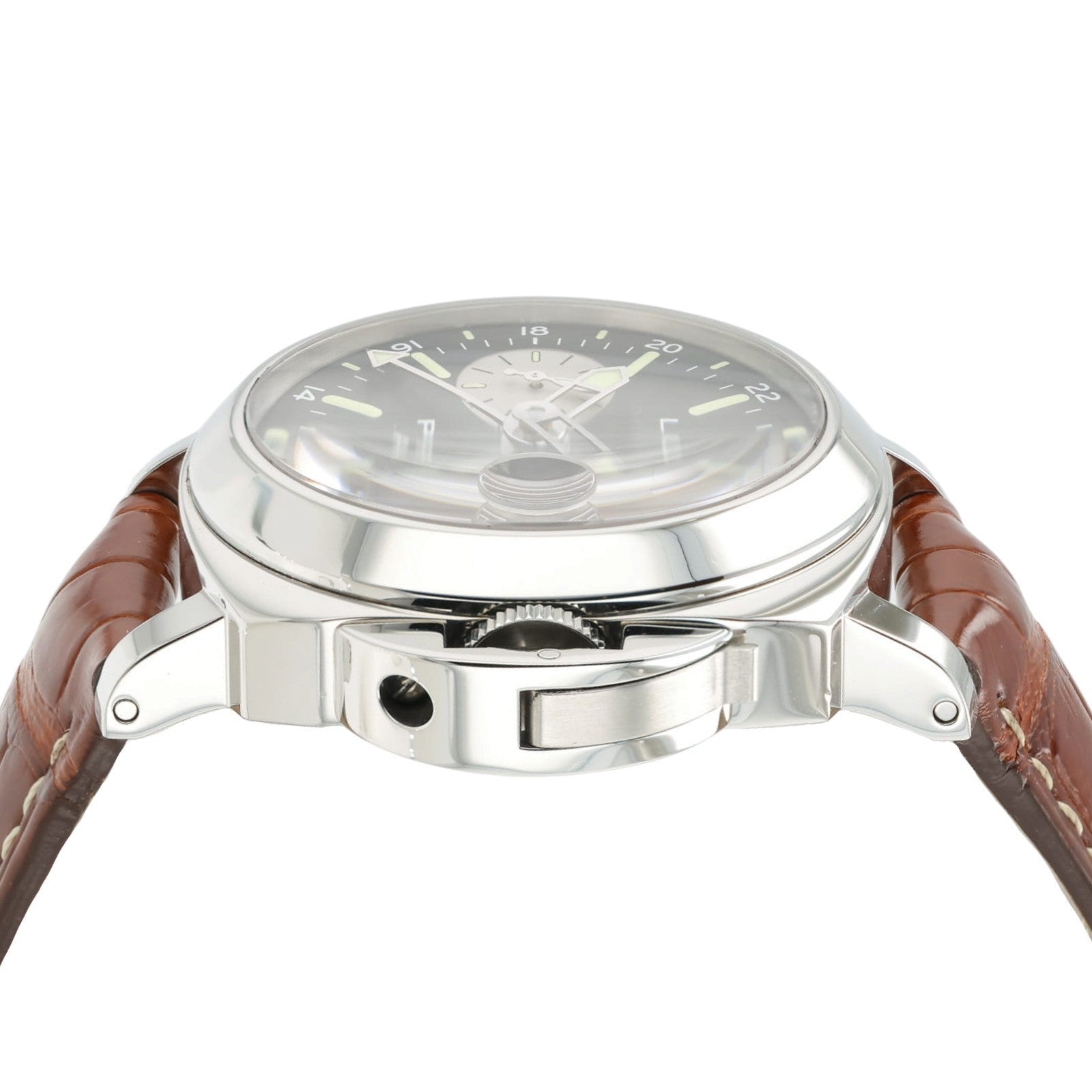 Panerai Luminor GMT Black Dial Steel 44mm Automatic Date Mens Watch PAM00088