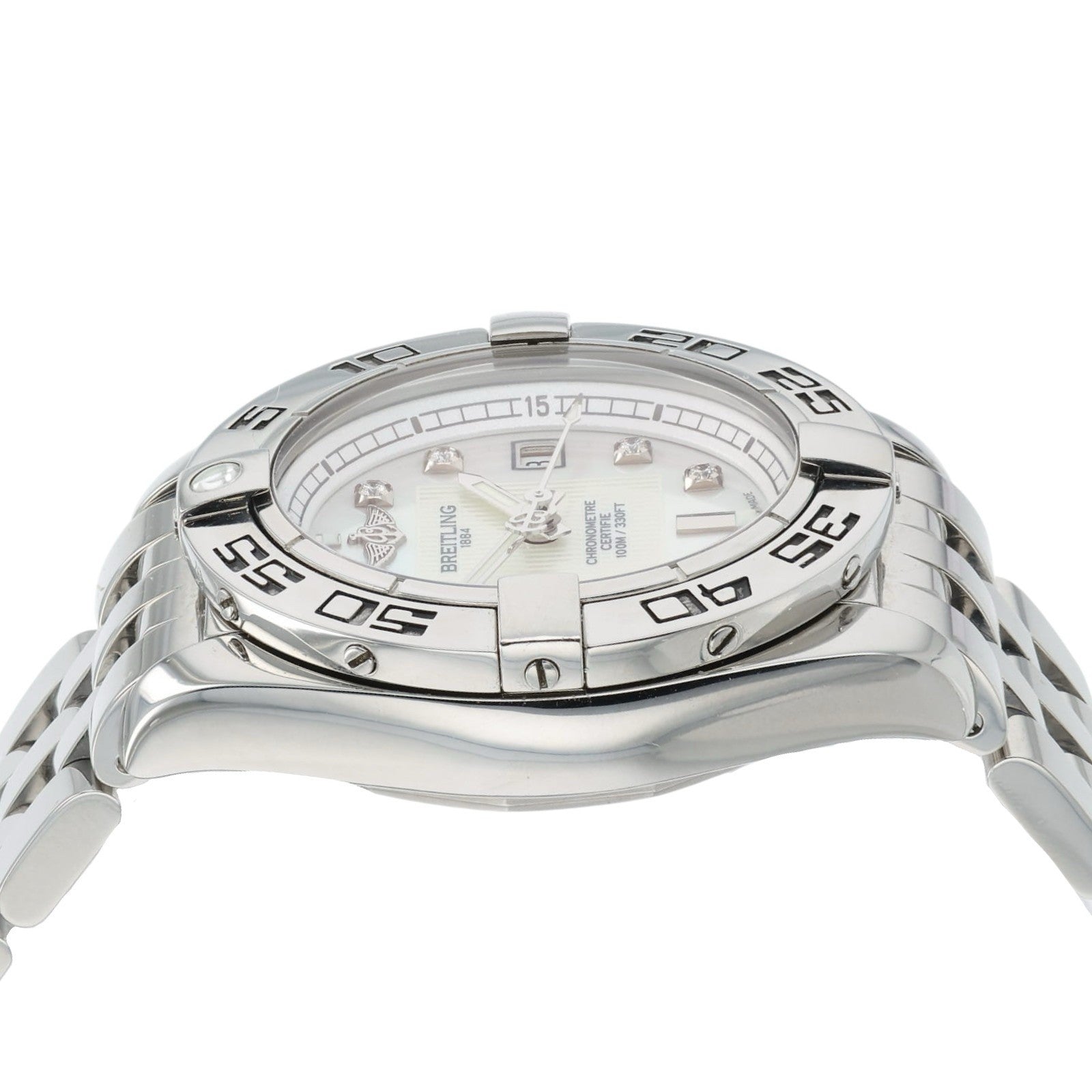 Breitling Windrider Cockpit Mother Of Pearl Dial Steel 32mm Quartz Watch A71356