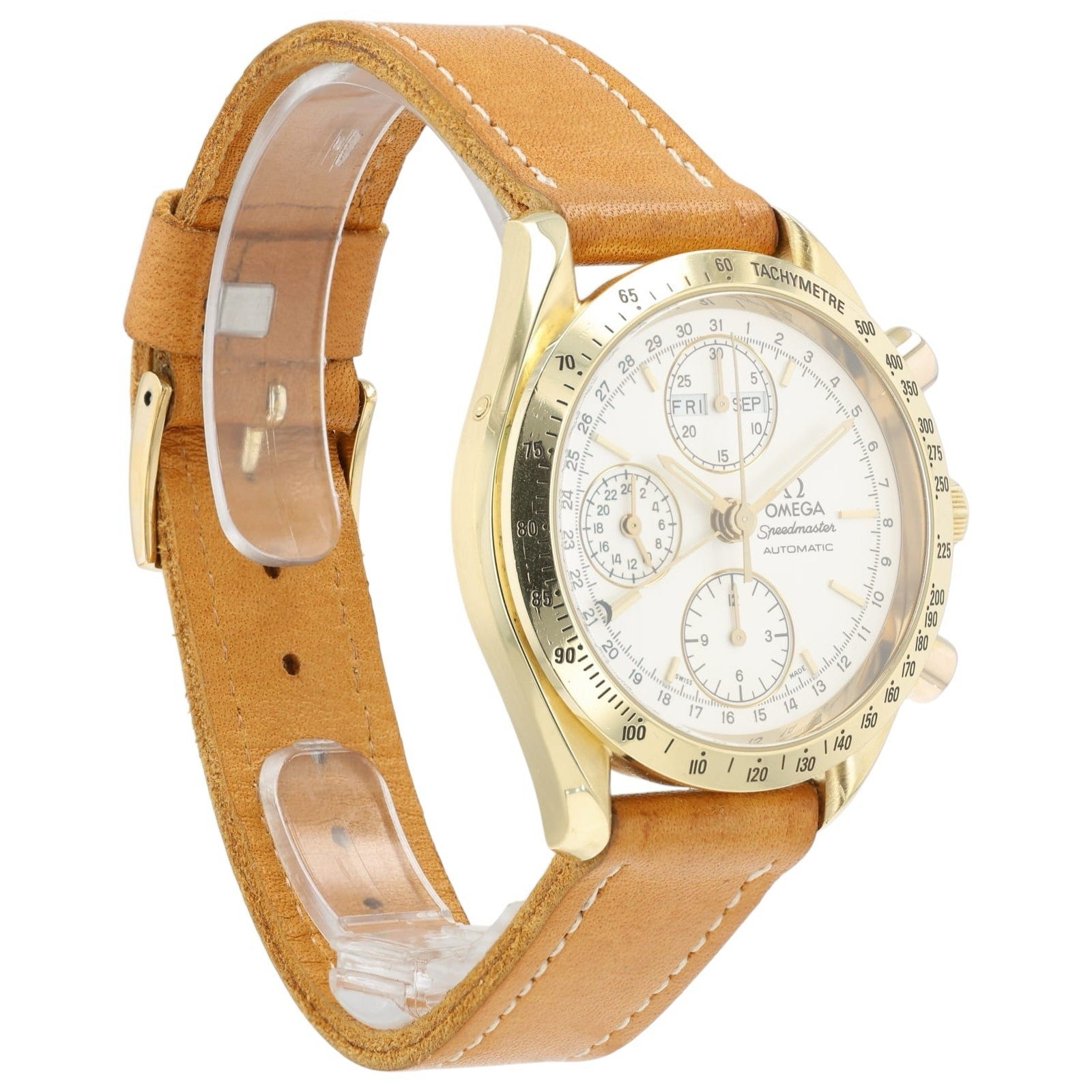 Omega Speedmaster Triple Date 18k Yellow Gold 39mm Automatic Mens Watch 175.0034