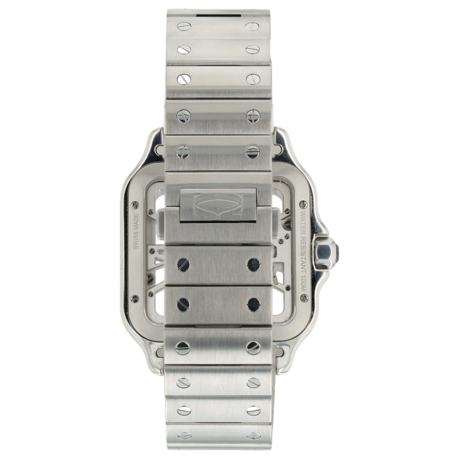 Cartier Santos Skeleton Dial Stainless Steel 40mm Manual Mens Watch WHSA0007