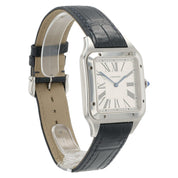 Cartier Santos Dumont Silver Dial Steel 46x33mm Manual Wind Mens Watch WSSA0032