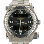 Breitling Emergency Black Dial Titanium 43mm Quartz Movement Mens Watch E76321